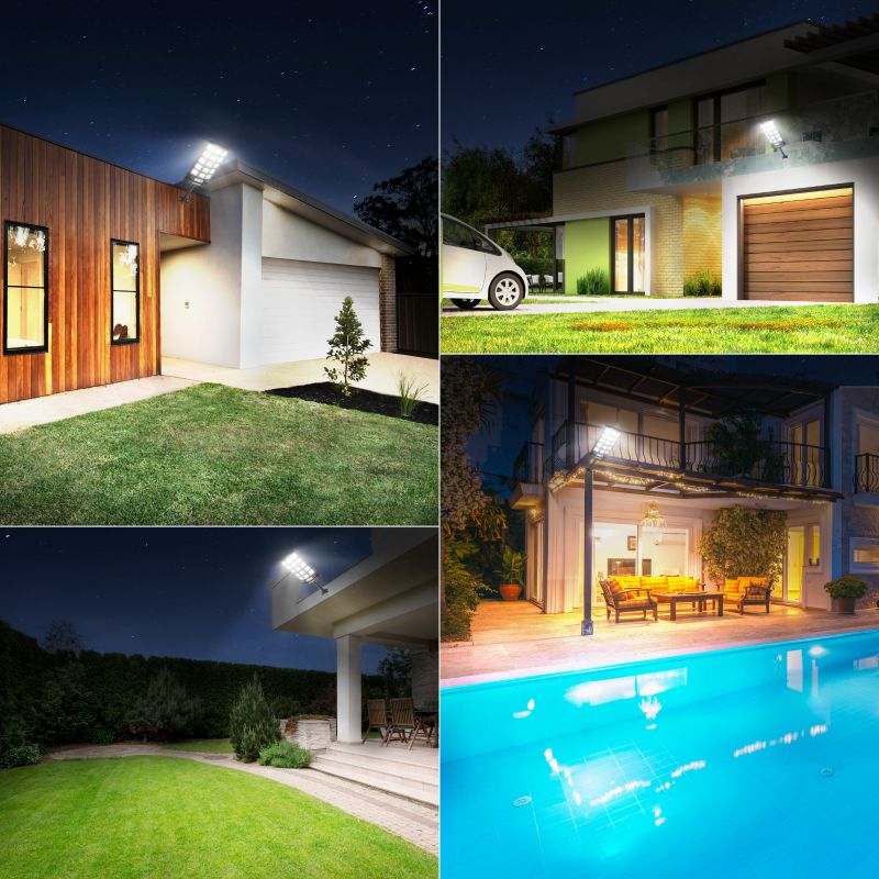 Solar Dusk-to-Dawn Outdoor Lights with Remote