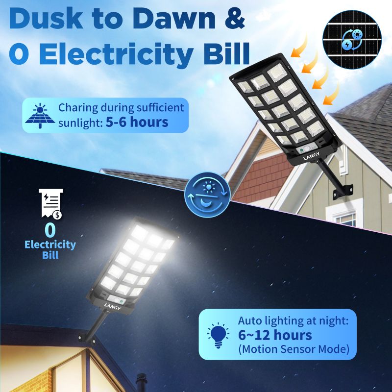 Solar Dusk-to-Dawn Outdoor Lights with Remote