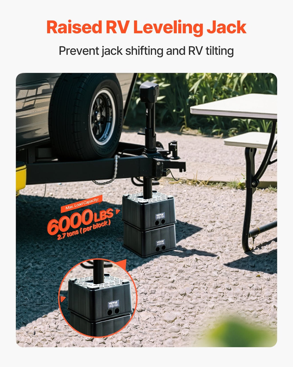 Heavy-Duty 6-Inch Trailer Jack Blocks – 2 Pack