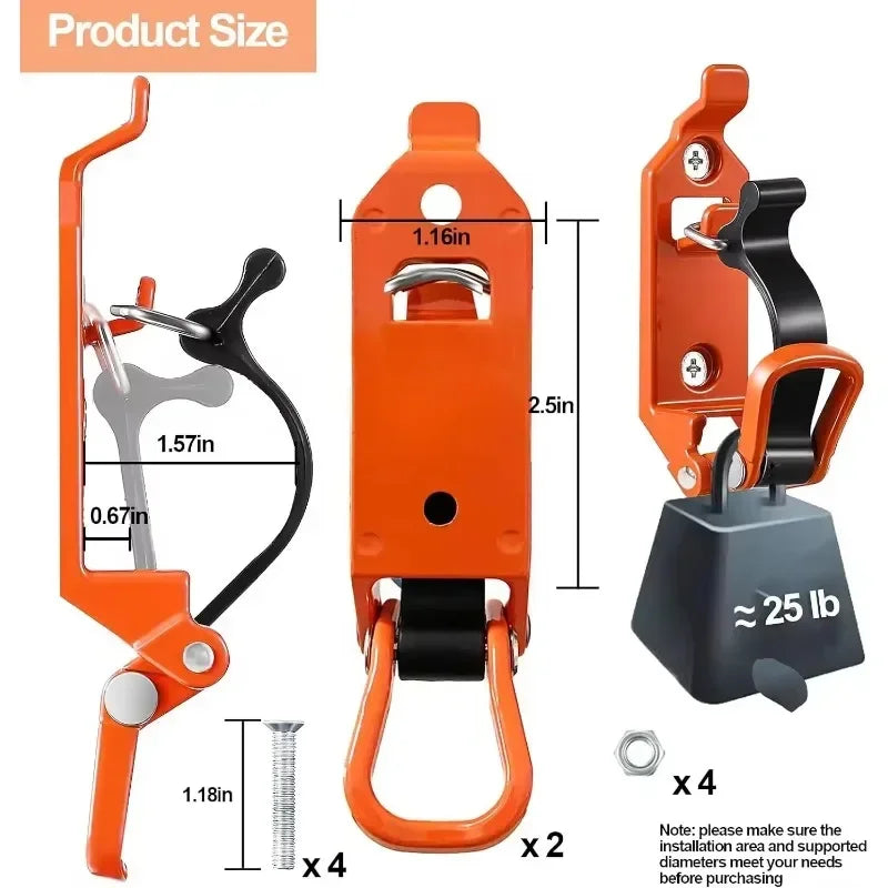 Quick-Release Shovel & Tool Mounts – 1/2/4 Pack