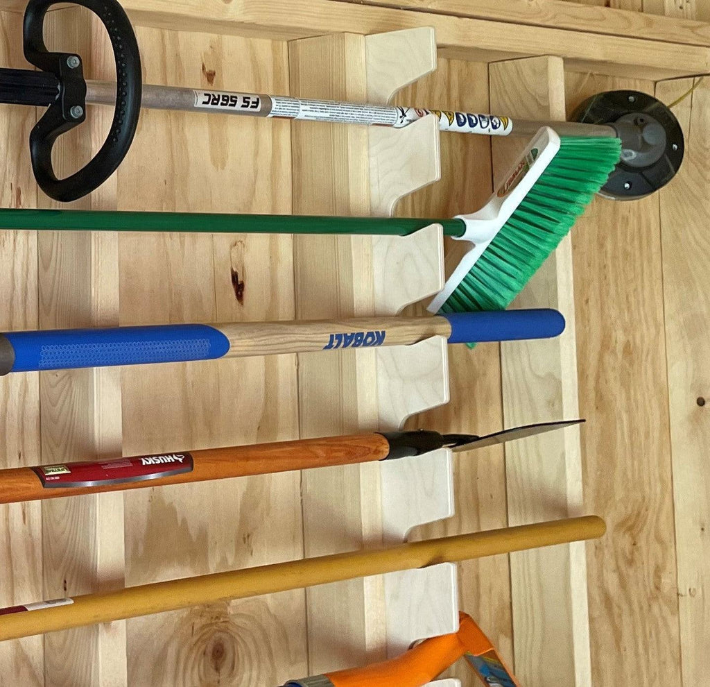 Wall-Mounted Garden Tool Organizer Rack