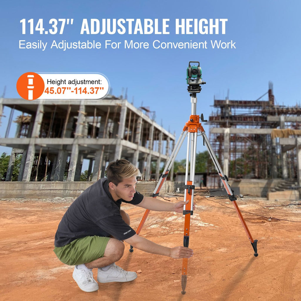 Heavy-Duty Laser Level Tripod Stand – 45–114 Inches