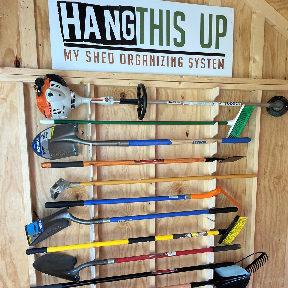 Wall-Mounted Garden Tool Organizer Rack