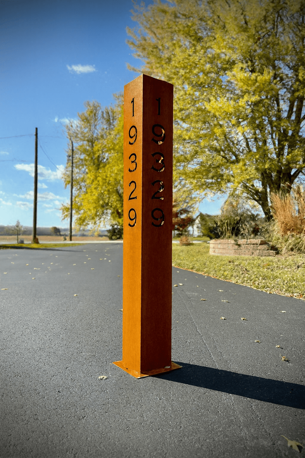 XL Solar Address Pillar Light – Steel